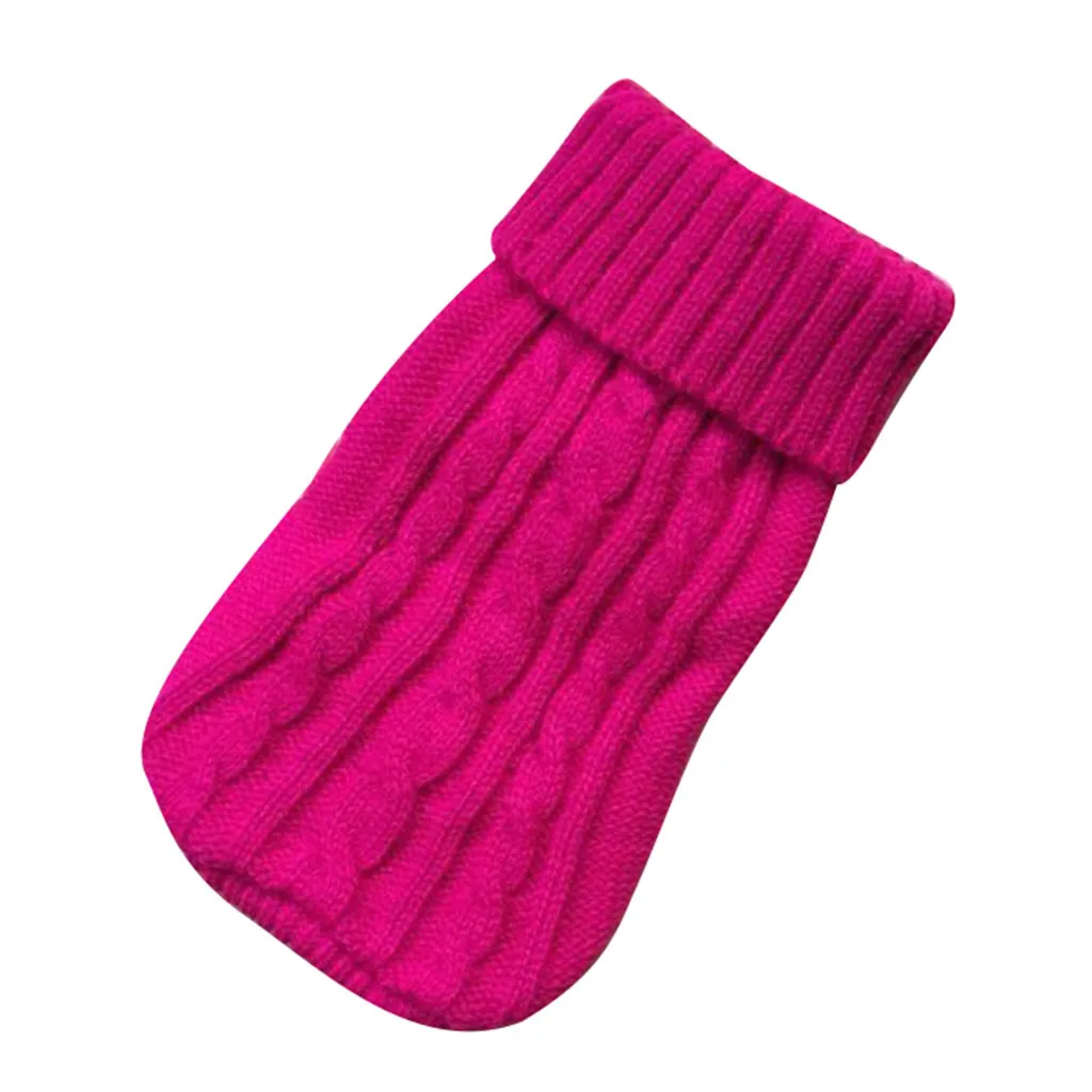 Hot Pink Рождественская одежда для домашних животных, котов для маленьких кошек, Сфинкс, зимние теплые вязаные костюмы со свитером для кошек, пальто, куртка для питомцев, кошек, собак - Цвет: Hot Pink