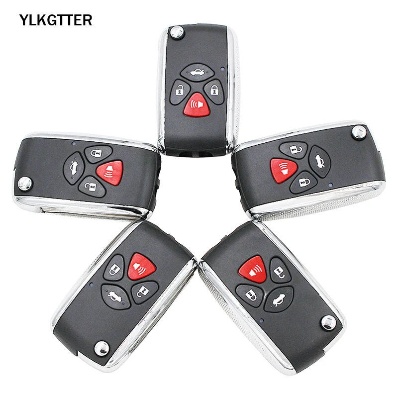 YLKGTTER 4/3+ 1 кнопки ABS Автомобильный ключ для Toyota Avlon Crown Corolla Camry RAV4 Reiz Yaris Prado высокое качество ключ крышка