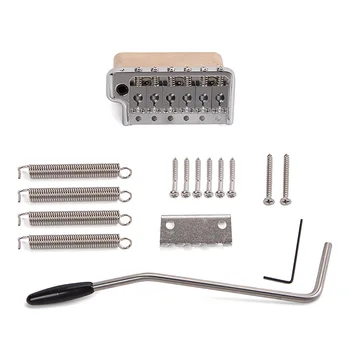

Electric Guitar Tremolo System Bridge Stainless Steel Saddles Musical Instrument Accessories G66
