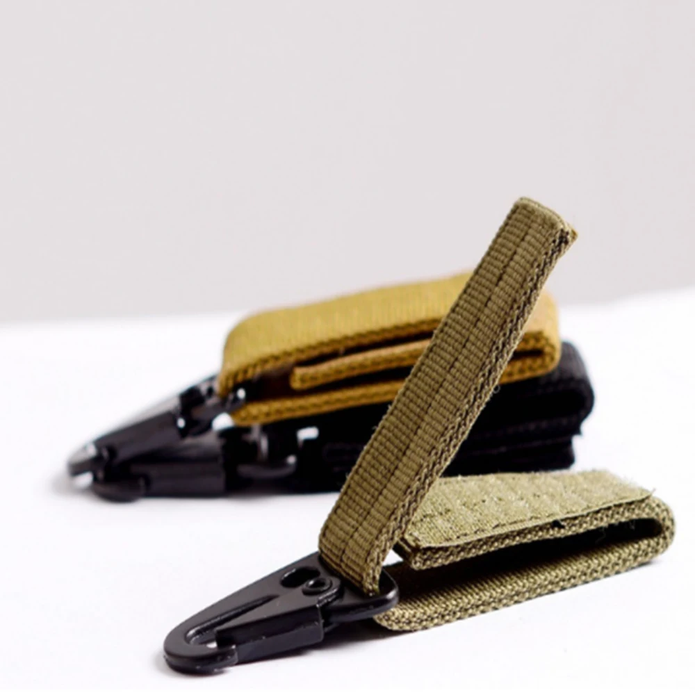 Outdoor Molle Carabiner Belt Clip Hanger Webbing Backpack Buckle Strap Keychain Hook Attach Quickdraw Clasp Camp Tactical Holder 5