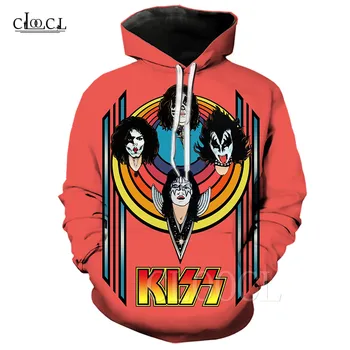 

KISS Band Hoodie Men Women Hip Hop Streetwear Fashion 3D Print Sweatshirts For Couple Hoodies Coat Hoody Sportswear sweat homme