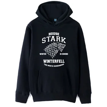 

Winter Is Coming Direwolf House Stark Sigil Wolves Winterfell North Man Boy Hoodie Autumn Winter Fleece Couple Clothes ZIIART