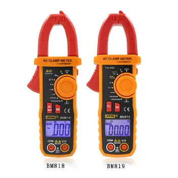 

BM818/BM819 Digital Multimeter Clamp Meter Auto Range Measurement of NCV ACV/DCV/ACA Ohm Temp Tester Voltmeter Ammeter