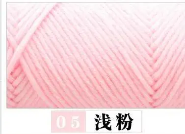 05 light pink 1 шт. = 100 г Милая креативная натуральная мягкая длинная степленная хлопковая пряжа, толстая пряжа для вязания детской шерсти, крючком вплетать в пряжу - Цвет: 05 light pink