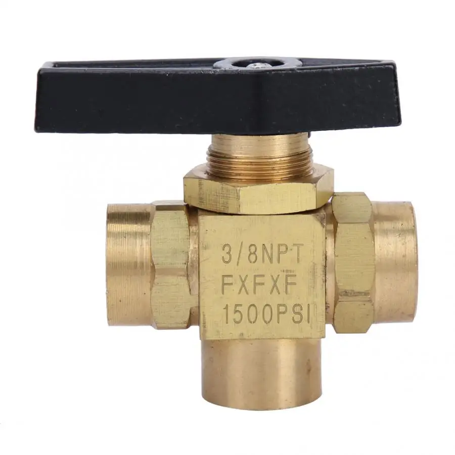 Высокого давления 1500psi 3 Way мама NPT 1/" 1/8" 3/" латунный шаровой клапан