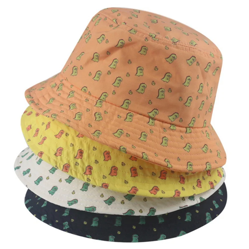 

2020 Summer Women And Men Sun Hat Korean Version Cute Funny Small Dinosaur Basin Hat Outdoor Thin Section Fisherman Hat Unisex