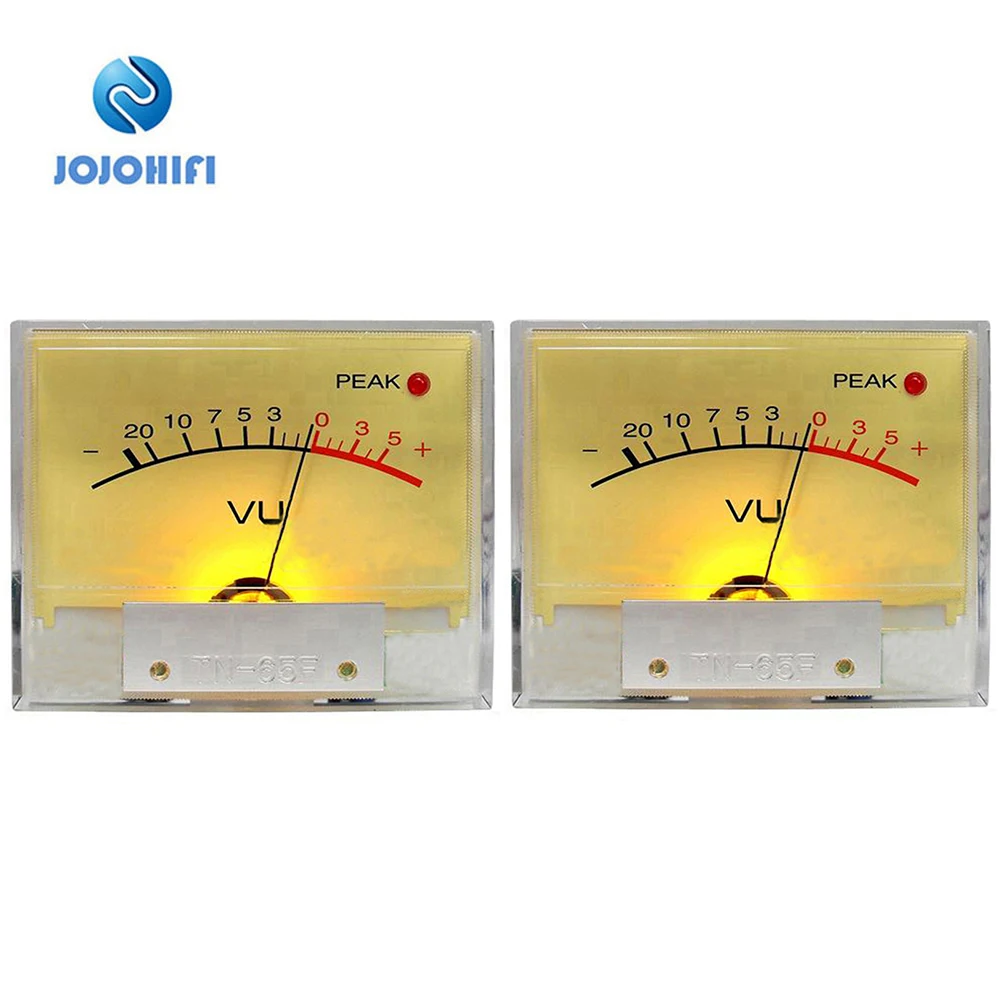 2pcs TN-65F PEAK Lamp High-precision VU Meter Table Head op amp DB Power Amplifier Mixer level lamp peak Sound Pressure |
