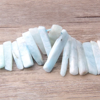 

Natural Aquamarines Point Beads Jewelry Supplies Top Drilled Rough Red stone Mineral Raw Point Beads Necklace DIY Making