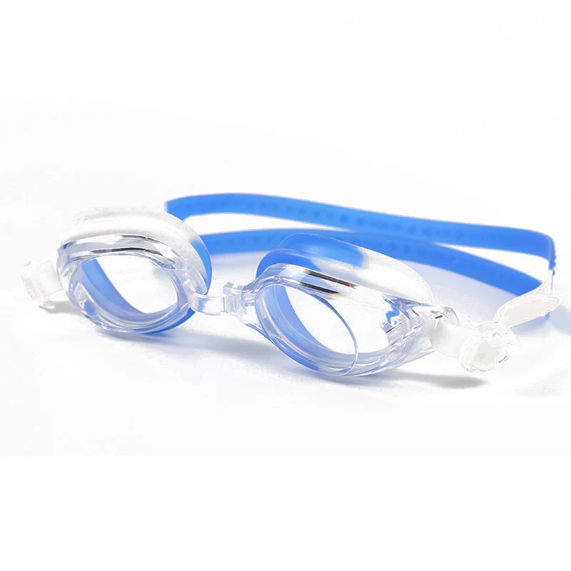 Дети водные виды спорта плавательный бассейн анти туман Водонепроницаемый Регулируемый силиконовый плавание ming очки ж/милый кошелек сумка - Цвет: Blue White