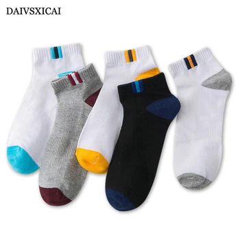 

5Pairs/lot=10pieces Summer Short Socks Fashion Male Mesh Breathable Sports Solid Color Cotton Socks Men
