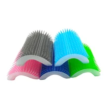 

Pet Cat Massage Comb Kitten Self Grooming Scratcher Wall Corner Brush Cats Scratch Bristles Arch Toy Plastic Hair Removal Tool