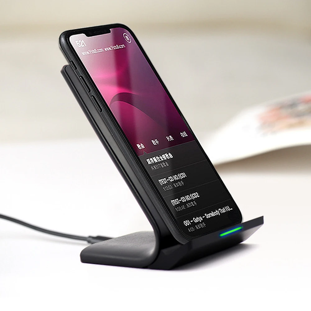 AZiMiYO 10 Вт Qi Беспроводное зарядное устройство подставка для iPhone 11 Pro Max X XS XR 8 8 Plus Беспроводное зарядное устройство для Samsung Galaxy S9 S10 S8 S10E быстрый беспроводной зарядный блок для huawei mate 30 Pro Беспроводное зарядное утройство для телефона