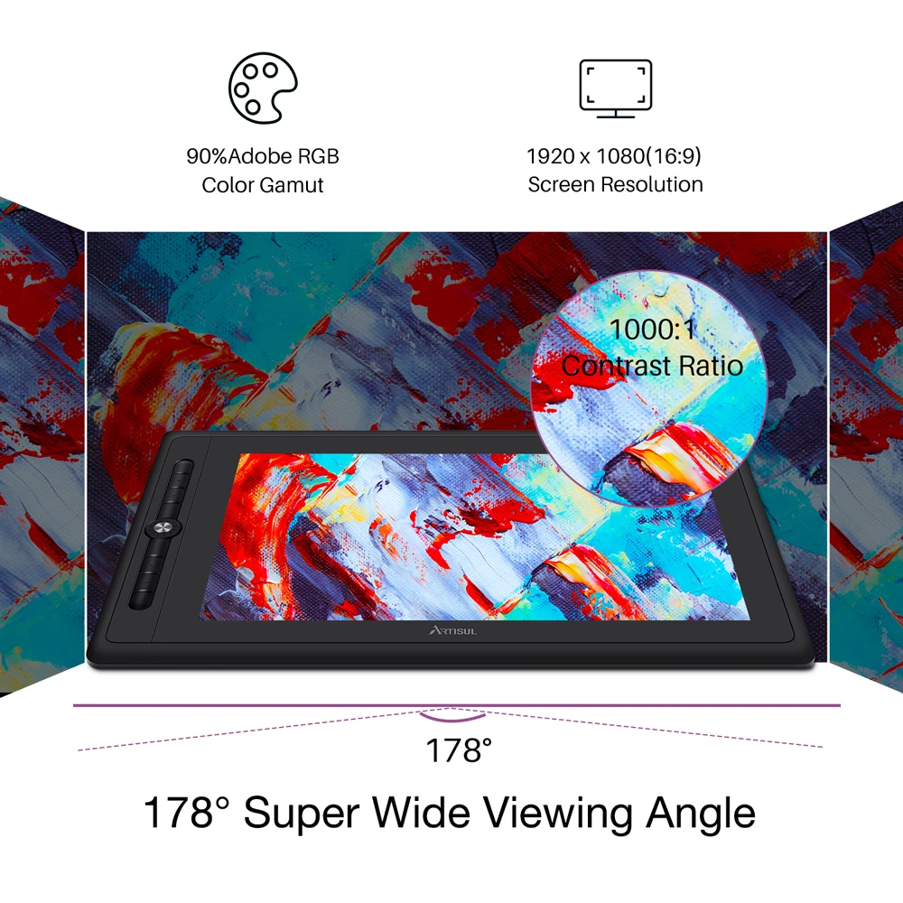 Artisul D16 PRO 15,6 дюймовый графический планшет цифровая ручка для рисования планшет монитор с ярлыками клавиш и циферблатом