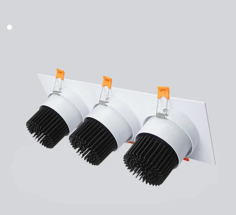 厂家直供三头方形射灯cob嵌入式led天花灯格栅灯斗豆胆灯可调角度---阿里巴巴-1688_02_23