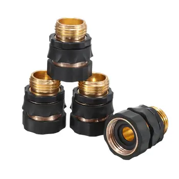 

4pcs 3/4 Inch Brass Connector Garden Hose Quick Connect Water Hose Pipe Connectors Fittings Garden Irrigation Accessories