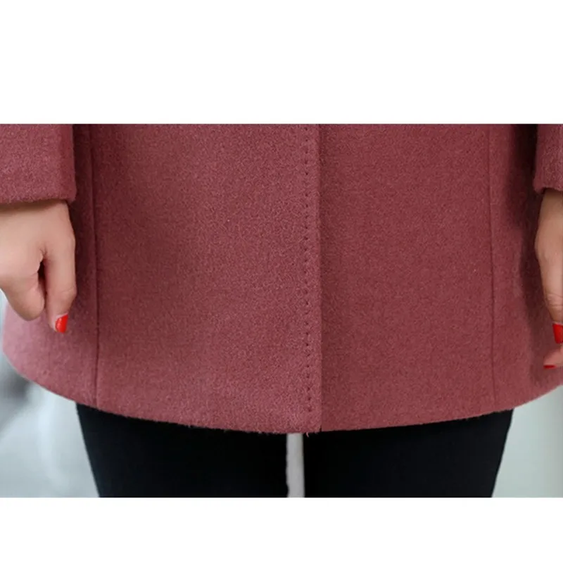 UHYTGF 5XL размера плюс зимняя куртка для женщин модное качественное теплое пальто с меховым воротником Женское шерстяное пальто женская тонкая куртка X733