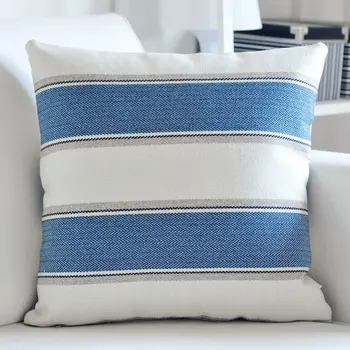 

Cushion Cover Pillow Case Cojines Modern Simple Classical Stripe Linen Texture Coussin Sofa Chair Seat Living Room Decoration