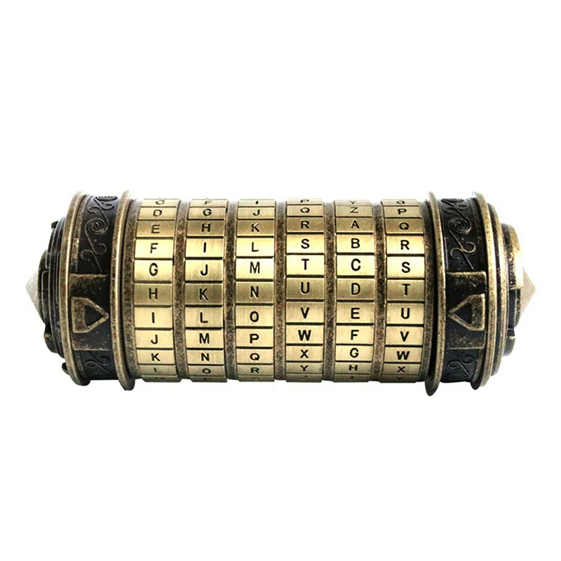 New Da Vinci Code Cryptex W/ 2 Rings Interesting Games Brain Teaser Lock Puzzle 6