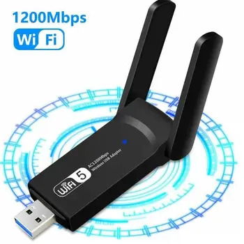 

New USB 3.0 1200Mbps Wifi Adapter Dual Band 5GHz 2.4Ghz 802.11AC RTL8812BU Wifi Antenna Dongle Network Card For Laptop Desktop