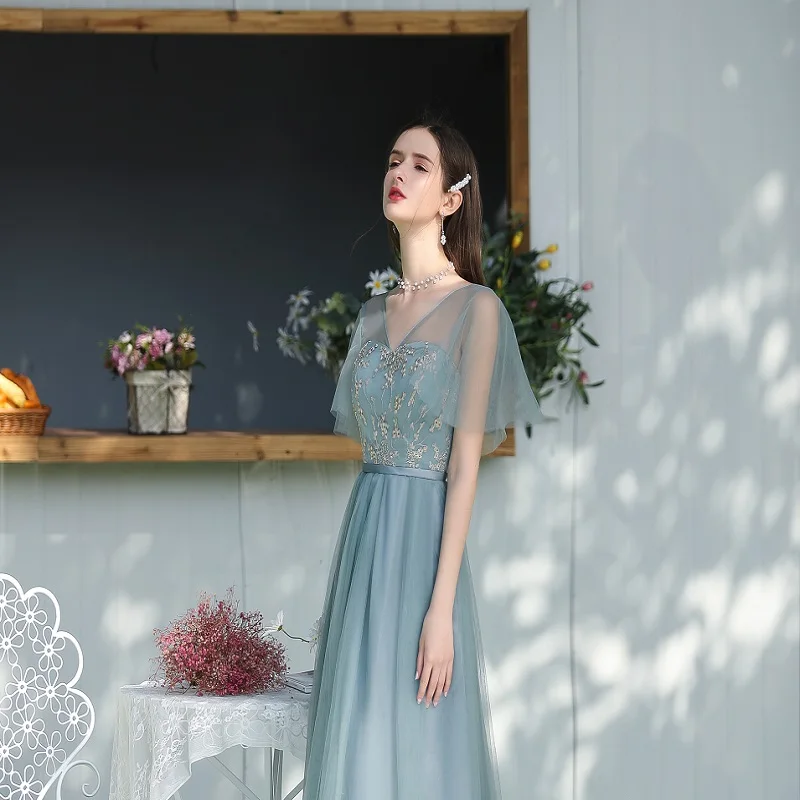 Длинное Тюлевое платье подружки невесты размера плюс элегантное женское для