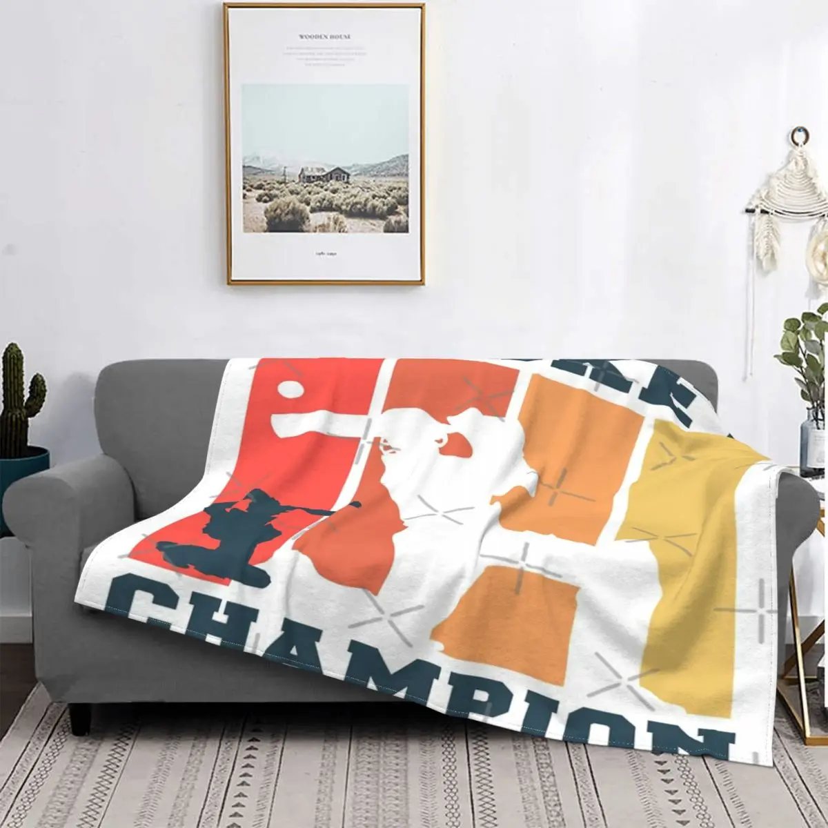 Manta Tcw Mica A Cuadros Para Cama, Cobertor Affresco De Grillo Campeón, Manta De Playa, 2021