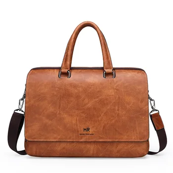 

2020 Men Briefcase Bag High Quality Business Famous Brand Leather Shoulder Messenger Bags Office Handbag For 15 inch Laptop