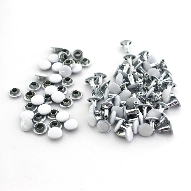 Trimming Shop Remaches Tubulares De Doble Tapa Dorada De 3.937 X 0.354 In Para Manualidades De Cuero, Decoración De Tachuelas Para Bolsos, Jeans, Cinturones, Collares De Perro, Cierre Resistente Para