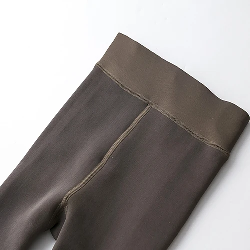 Dark Brown-Style1 Женские зимние леггинсы с высокой талией, бархатные леггинсы, женские теплые плотные леггинсы, женские обтягивающие брюки - Цвет: Dark Brown-Style1