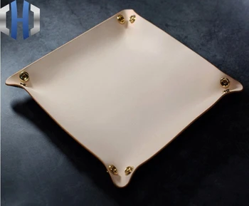 

EDC Desktop Storage Tray Cowhide Leather Multi-function Storage Box