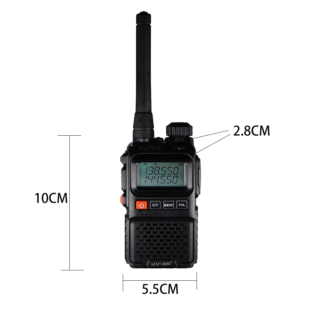 Baofeng UV-3R Plus рация мини УФ 3R+ портативный CB радио Amador UHF VHF Ham CB радио VOX фонарик FM трансивер UV3R