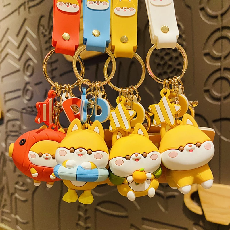 Cartoon Shiba Inu Dog Charm Keychain Cute Keyring Bag, Suitcase Accessory  Phone Pendant Car Ornament - Temu