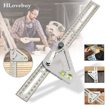 

Multi-function Angle Level with Horizontal Bubble Woodworking Triangle Ruler Angle Ruler Measuring Tools Carpentry Tool