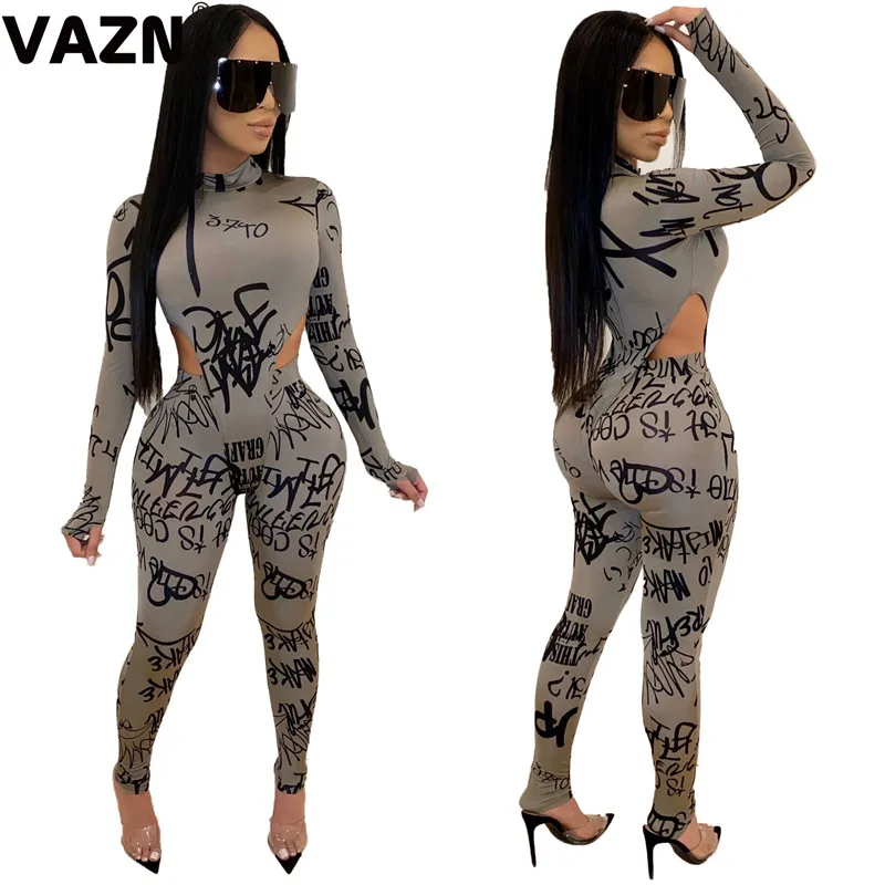 VAZN 2020 осенний Новый спортивный комплект Normcore с круглым вырезом и принтом 2