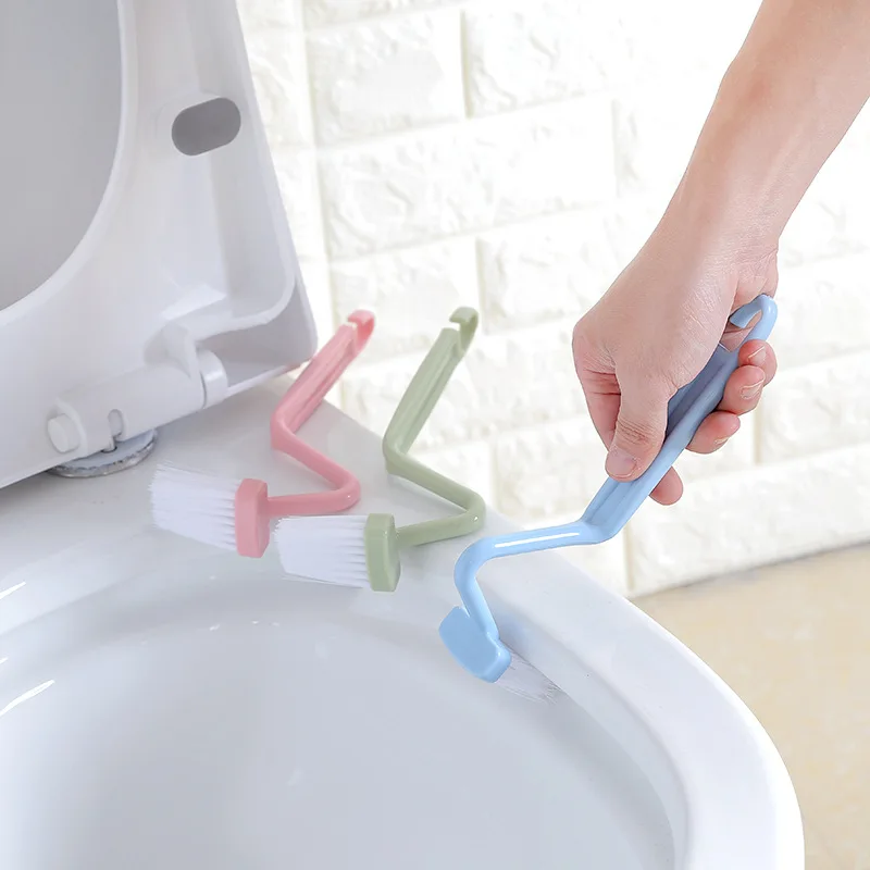 

hign quality S shape Clean Brush With hook Soft Hair toilet brushes Cleaning Brush For Bathroom Household kitchen Cleaning Tools