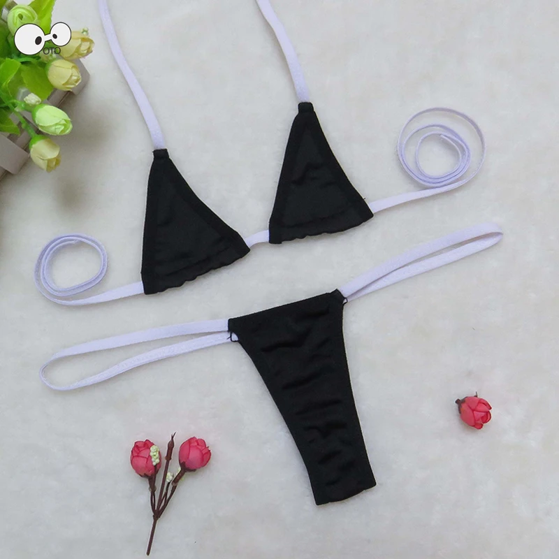 Halter Neck Micro Bikini Set G-String Thong Mini Biquini Swimwear Exotic Beach Bathing Suit Swimsuit Sexy Lingerie Underwear | Женская