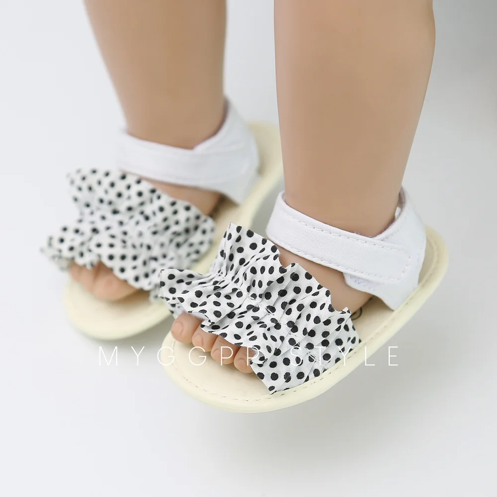 Infant Baby Girl Summer Sandals PU Leather Angel Wings Gold Crown Anti-Slip Rubber Sole Princess Dress First Walkers Shoes