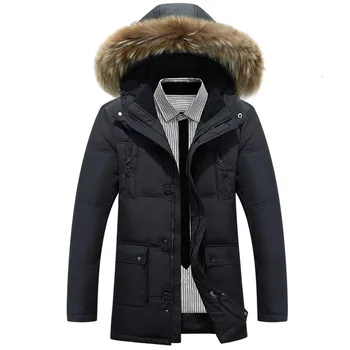 

Man Down Jackets Male Long Fund Even Down Jackets Men's Leisure Time Man Thickening Will Code Loose Coat Male