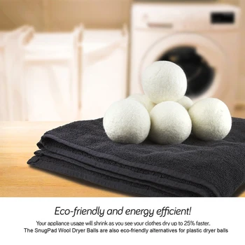 

12Pcs Wool Dryer Ball, Reusable Organic Natural Fabric Softener and Static Reduction Ball