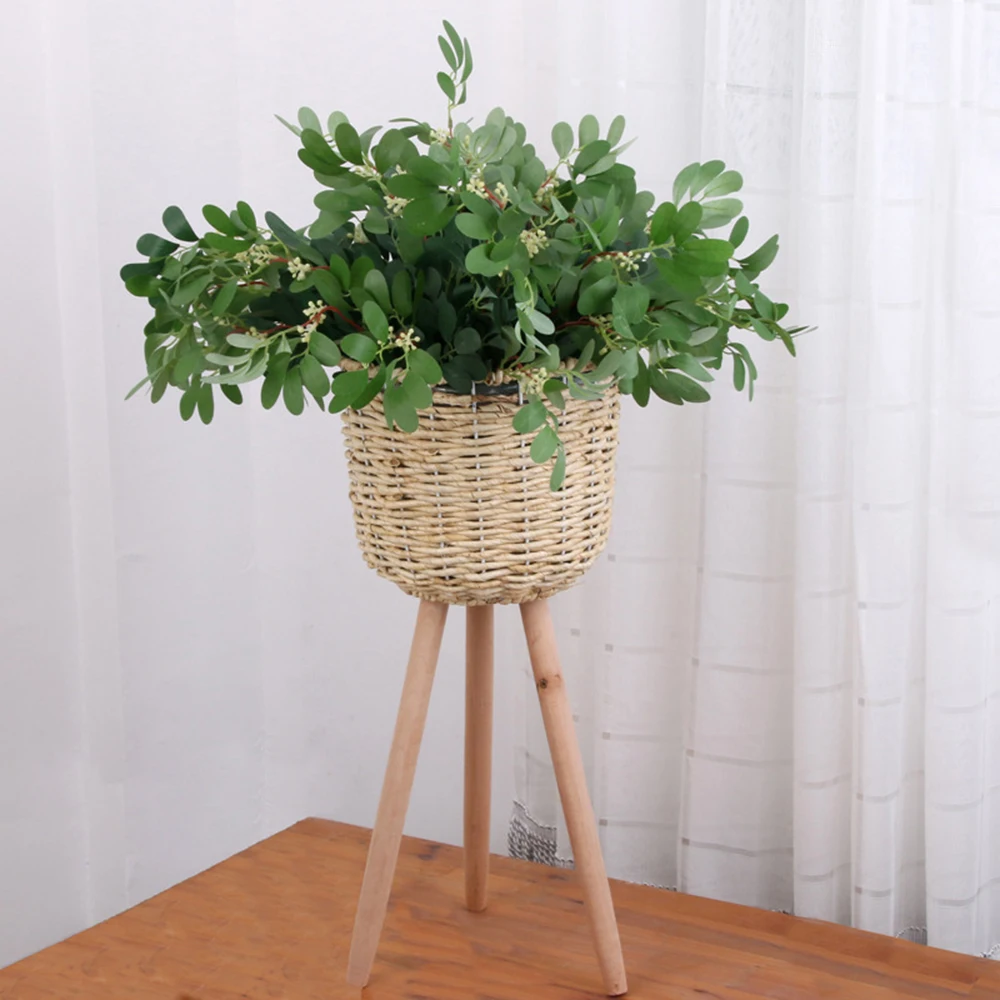 9 Leaves/1 Bouquet Artificial Silk Palm Green Dates Leaves Fake Plant For Garden Party Decoration Beach Wedding Table Decoration