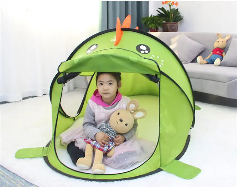 Portable Play Kids Tent Animal Unicorn dinosaur tent with LED light Children Indoor Outdoor Ocean Ball game tent Castle House 2
