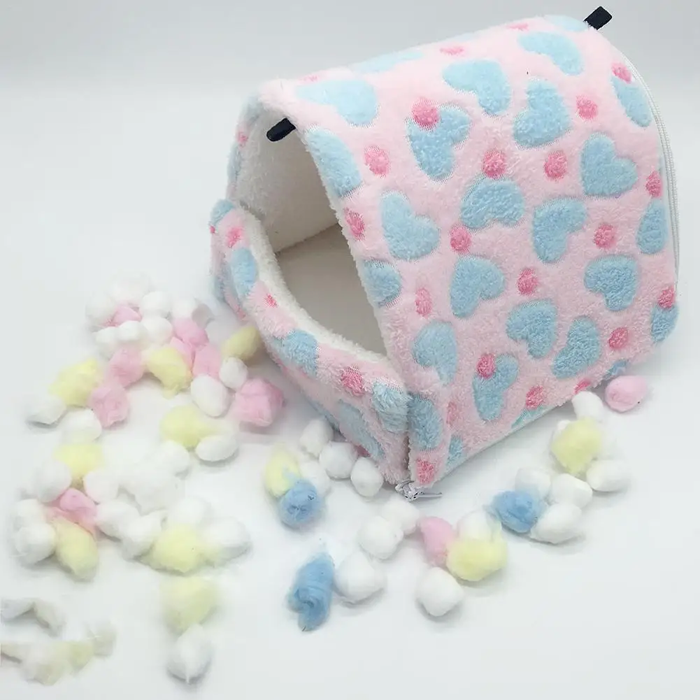 Переноска для хомяка теплое гнездо Съемная спальная сумка Chinchillas Rabbit маленькое тканевое гнездо кровать для домашних животных