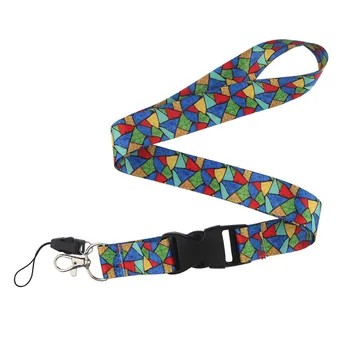 

CA233 Wholesale 10pcs/lot Multicolored Glass Lanyards For keychain ID Card Pass Phone USB Badge Holder Hang Rope Lariat Lanyard