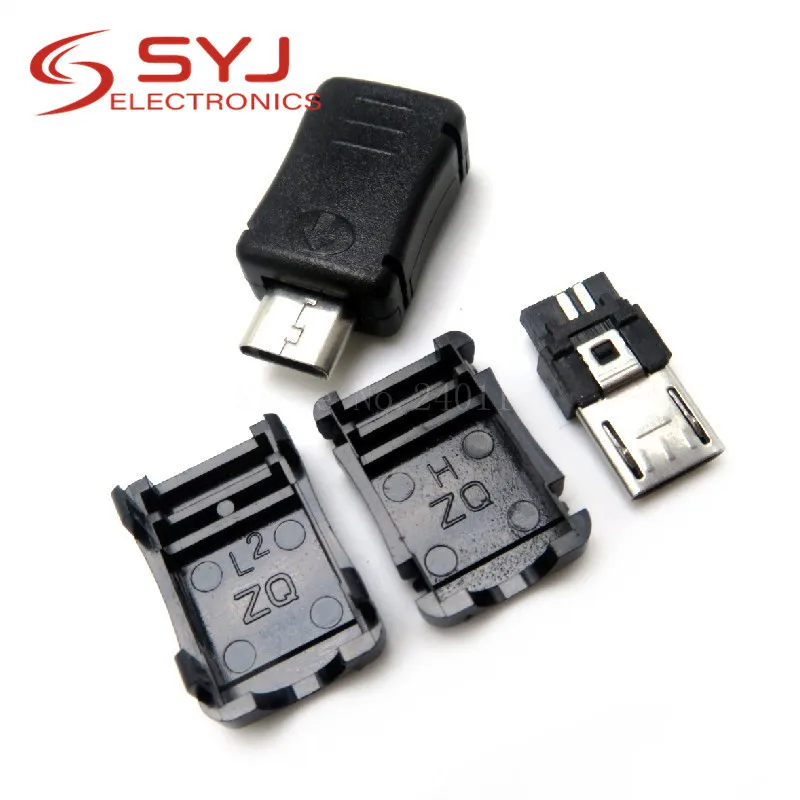 20 шт./лот MICRO USB 5 Pin T порт штекер разъем с пластиковой крышкой для DIY адаптер PCB SDA