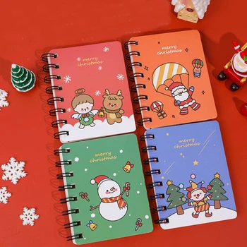 

1 Pcs Kawaii Christmas Angel Series Spiral Notebooks Student Stationery Pocket Notepad Planner Diary Office School Kids Prizes