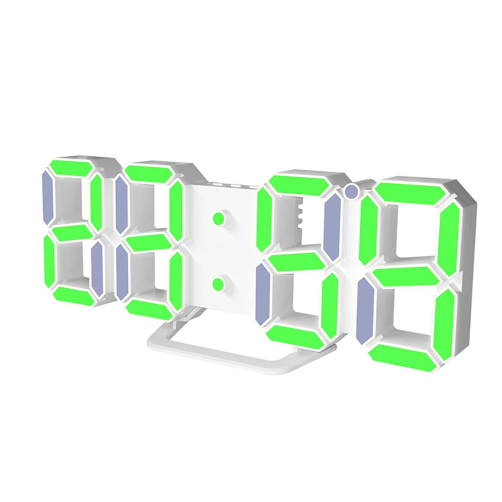 Большие креативные 3D цифровые настенные часы настольные с ночным дисплеем по