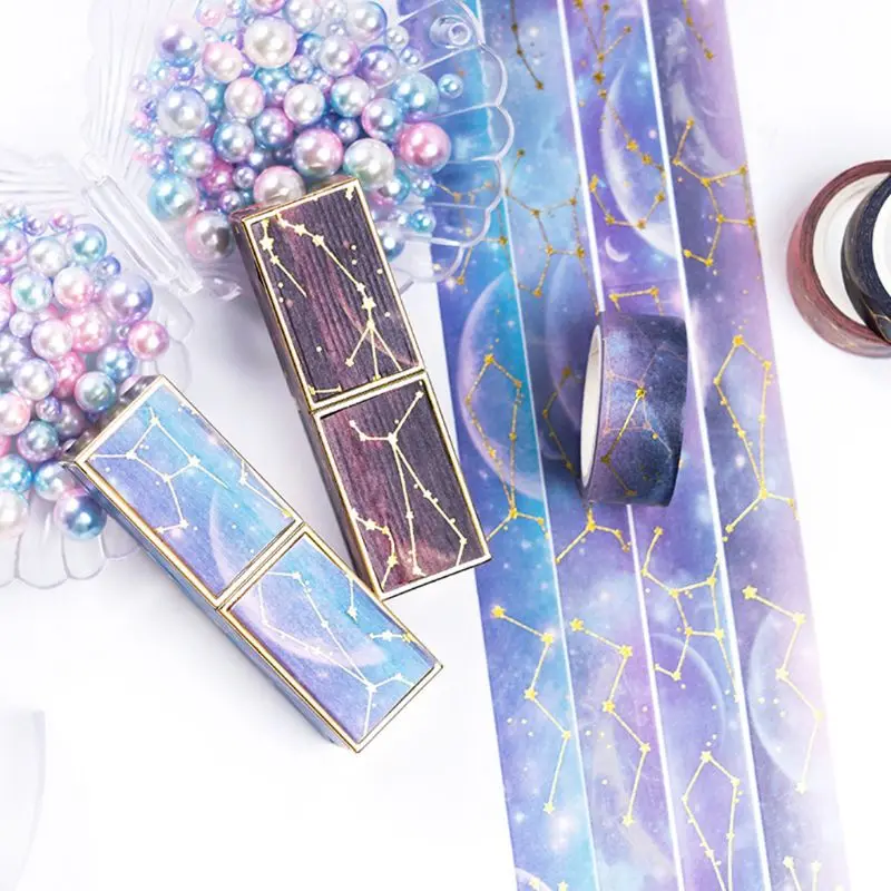 Starry Sky Cherry Blossoms Washi Tape Adhesive Tape DIY Scrapbooking Sticker