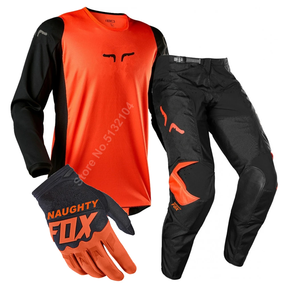 180 Prizm костюм для мотокросса DH MTB Moto Racing gear набор мотоциклетных внедорожных велосипедных перчаток для мотокросса S-XXL - Цвет: Prix -NFG05 orange