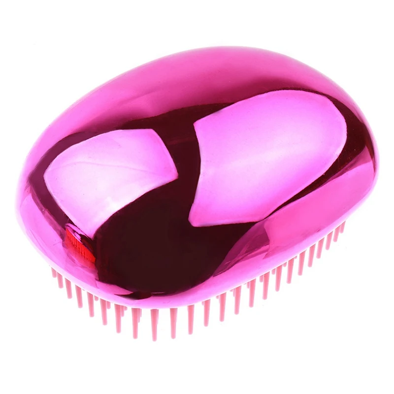 1 шт. овальная щетка для волос в форме яйца расческа Антистатическая Инструменты для укладки волос щетки для распутывания Расческа Салон по уходу за волосами Расческа для путешествий - Цвет: Pink