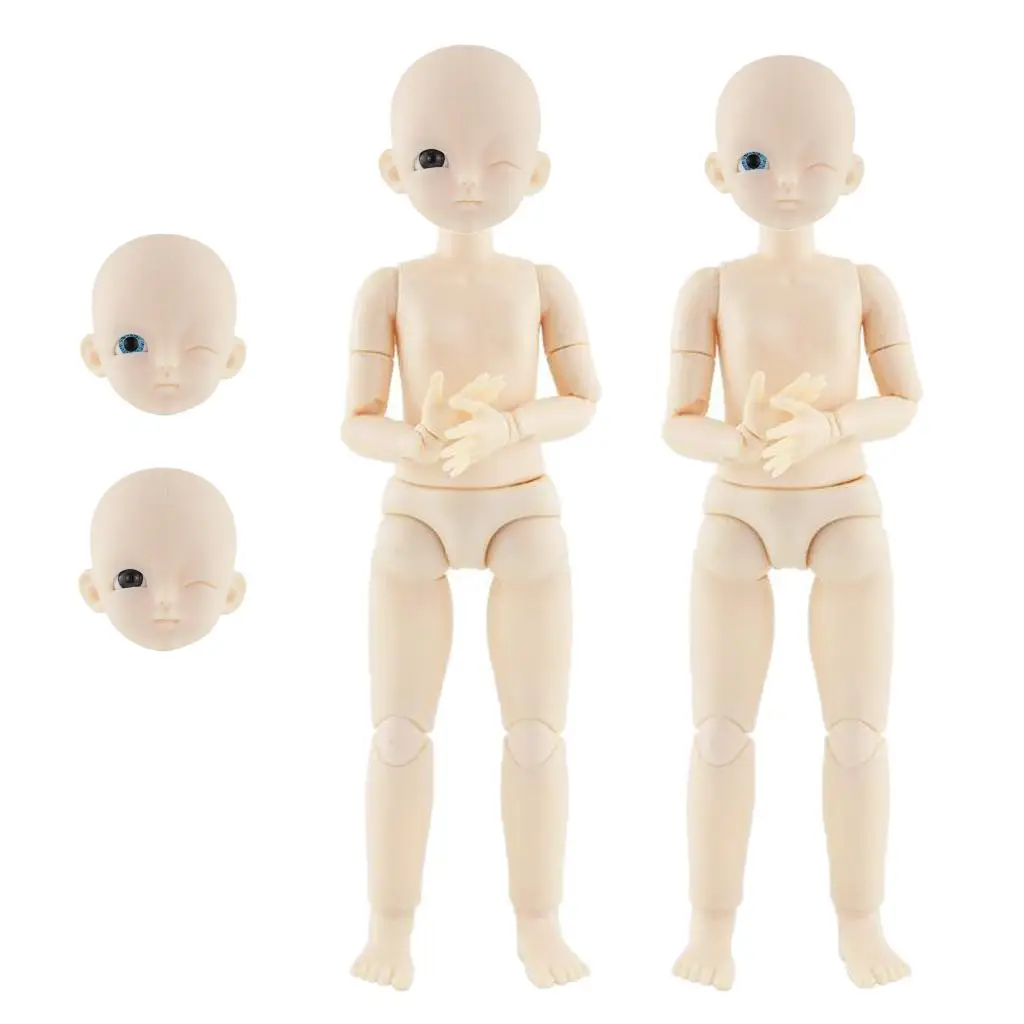 1/6 BJD Wink Female Moveable Plastic Blank Doll Parts DIY Makeup Accessory