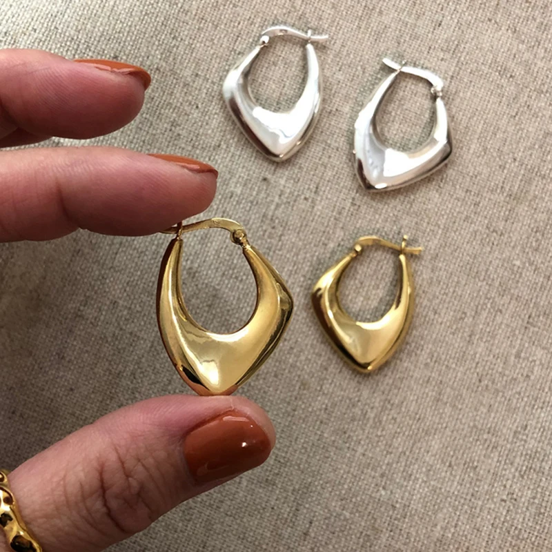 Unique Punk Drop Earring Real 925 Sterling Silver Gold Irregular Nordic Style Wedding Jewelry | Украшения и аксессуары